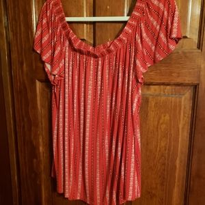 Torrid size 2 off shoulder red top EUC like new
